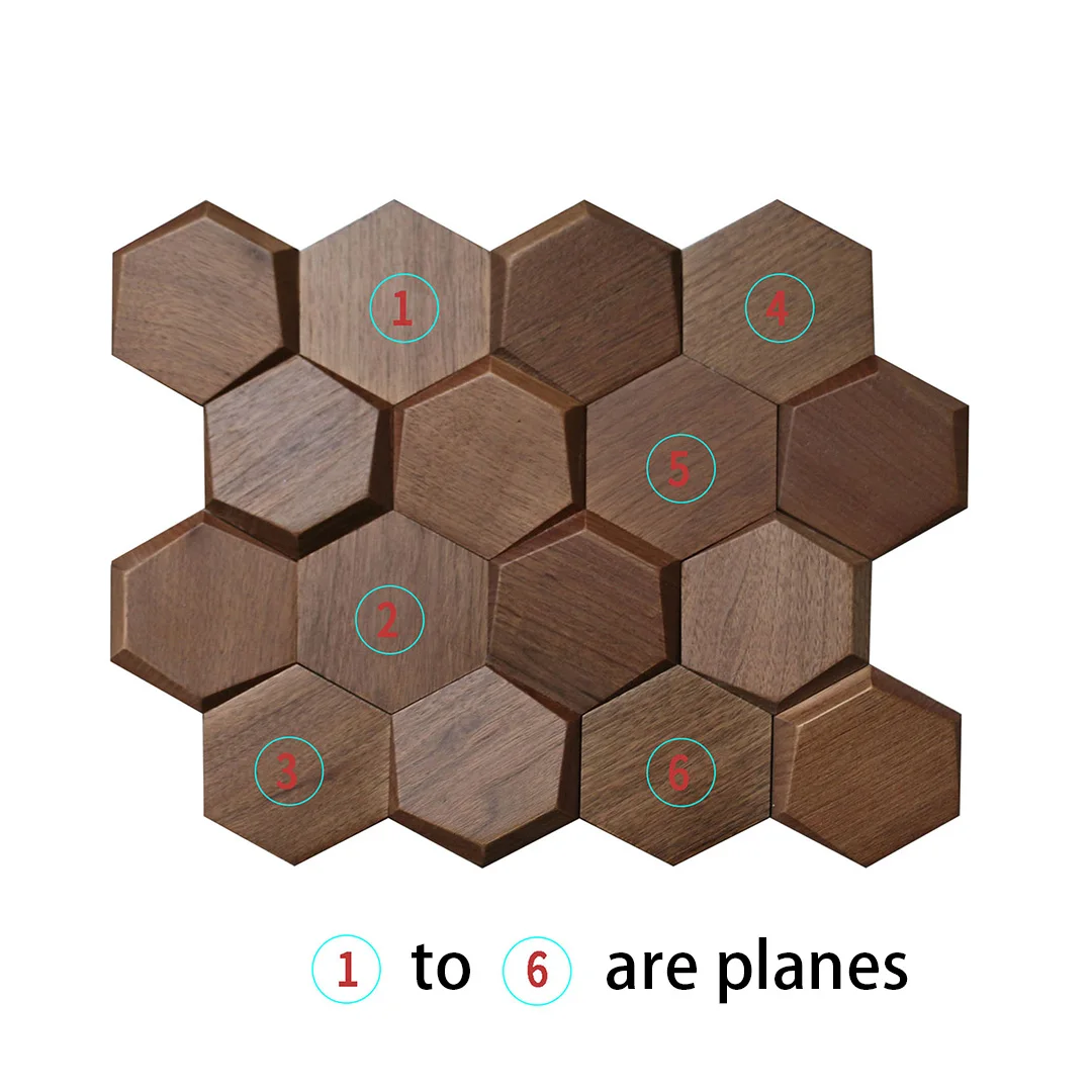 Popular Haxagon Wood Wall Panels Wall Panels Interior Decorative Solid Wood Wall Panels
