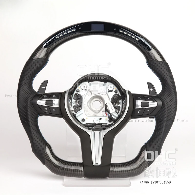 Suitable for BMW 3 Series/E46 M3/E38/E39/E83 carbon fiber LED car steering wheel modification and upgrade