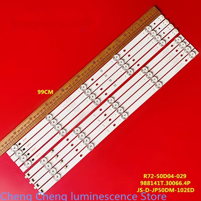 New FOR JS-D-JP50DM-102ED R72-50D04-029 988141T.30066.4P 99CM 10LED 100%NEW LED backlight strip