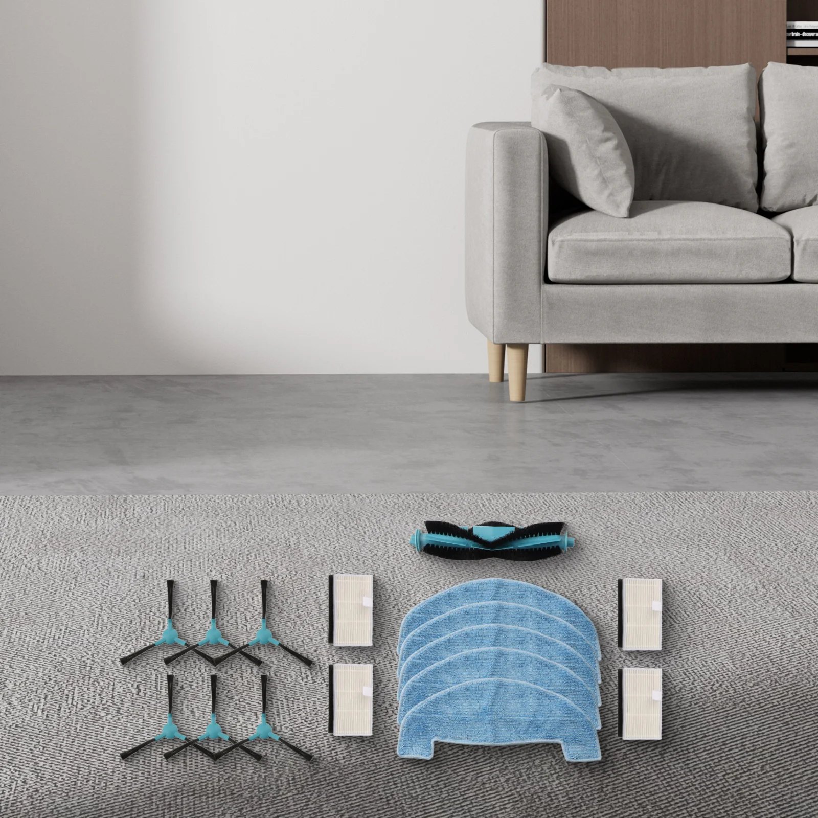 クリーニングアクセサリー-メインサイドブラシキット-掃除機部品-ホームクリーニングカラー-表示の通り-メインブラシ-サイドブラシ