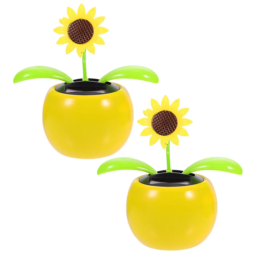 Dance Solar Automatic Swing Car Ornaments (sunflower) The Cars Dashboard Office