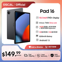 OSCAL Pad 16 Tablet 10.5'' FHD+ Display 8GB 128GB/256GB 8200mAh Unisoc T606 Octa core 13MP Camera Android 13 Tablets Blackview