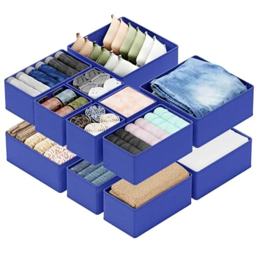 

Органайзеры для ящиков комода, контейнеры-органайзеры для шкафа, разделители для хранения одежды, нижнего белья и носков