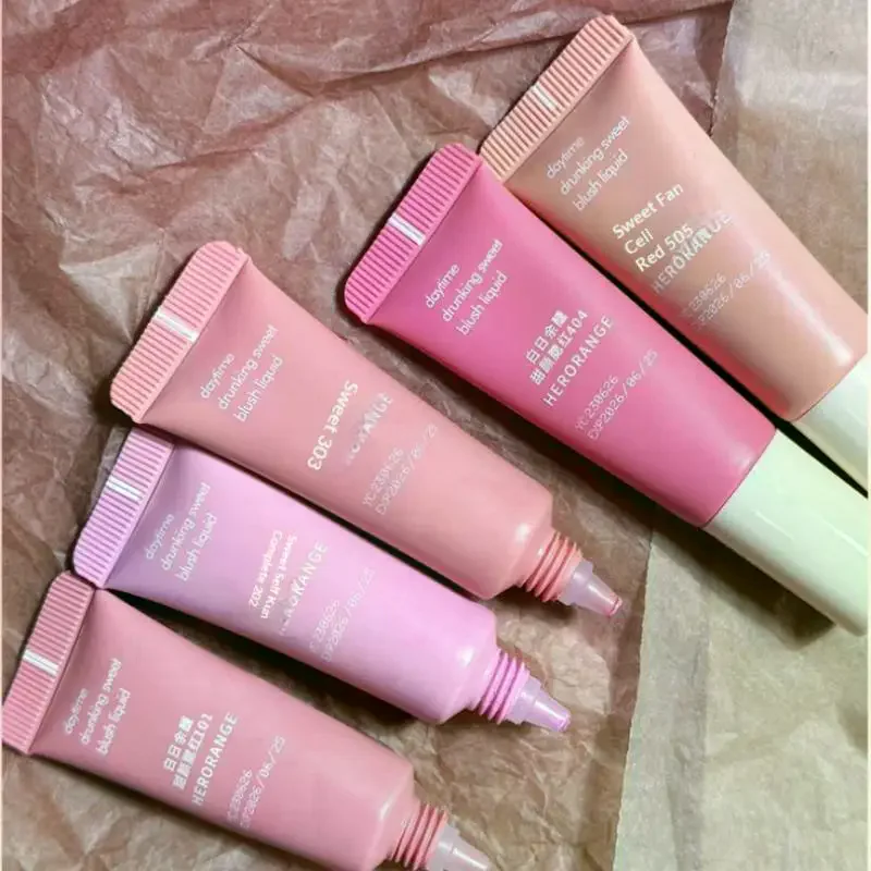 HERORANGE joue Blush Pigment Tube hydratant Rouge Blush cosmétique pour visage fard à joues liquide durable Blush éclaircissant maquillage