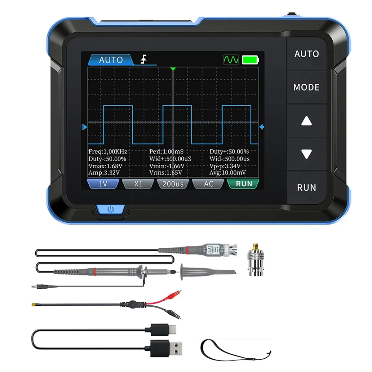 

DSO153 Digital Oscilloscope Signal Generator 5MSa/S Sampling Rate 1MHz Bandwidth 2in1 Electronic Repair Tool B