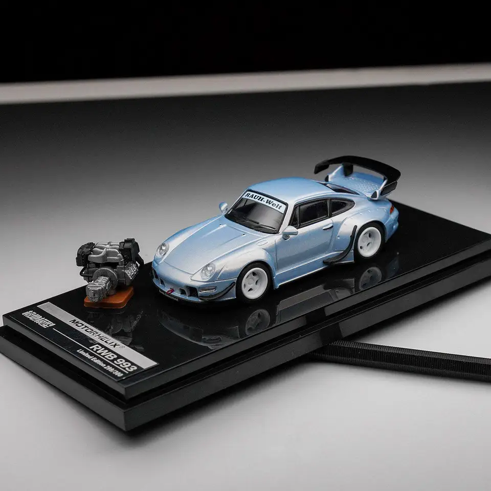 MOTORHELIX 1/64 NEW RWB 993 964 Chrome Alloy Car Static Die Cast