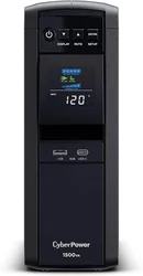 CP1500PFCLCD PFC Sinewave UPS System, 1500VA/1000W, 12 Outlets, AVR, Mini Tower,BlackNEW