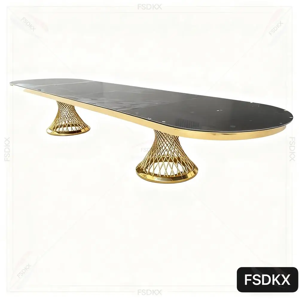 

FSDKX Luxury Wedding Bride and Groom Sweetheart Table Glass Table for Wedding Party Events Decoration