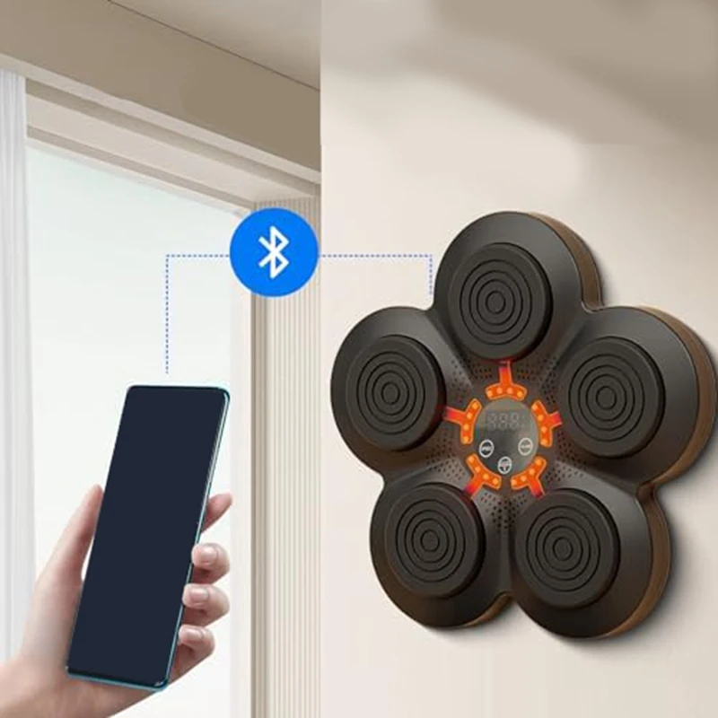 AEB0-جهاز تدريب الملاكمة حصيرة الحائط للأطفال، معدات الملاكمة الموسيقية الذكية جهاز تدريب اللكم المثبت على الحائط