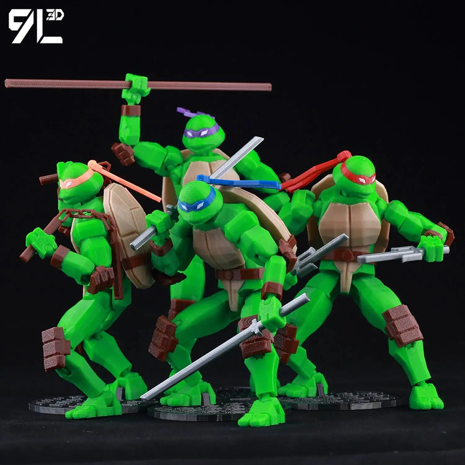 

9L3D Dummy13 TMNT Multi-Jointed Doll Battle Pose Figure Model Articulate Collectible Model Toy Kids Gift Cool Anime Poseable T13