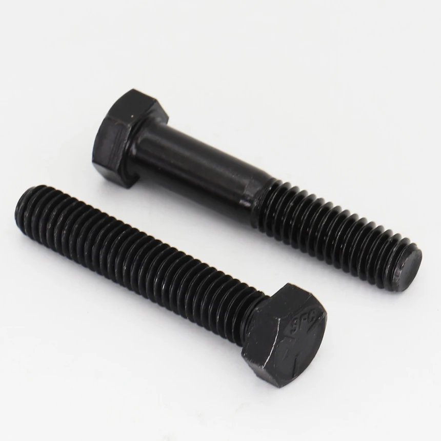 3/8-24 OD 3/4 1-1/4 2-1/2 4 인치 검정색 강철 UNF 통합 국가 미세 나사 외부 외부 육각 육각형 머리 캡 나사 볼트