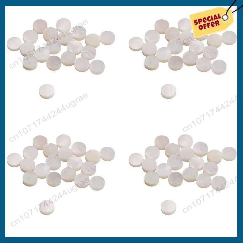 

-A15I White Mother Of Pearl Shell Dot Fret Inlay Maker 6Mm For Guitar Fingerboard (Pack Of 80)