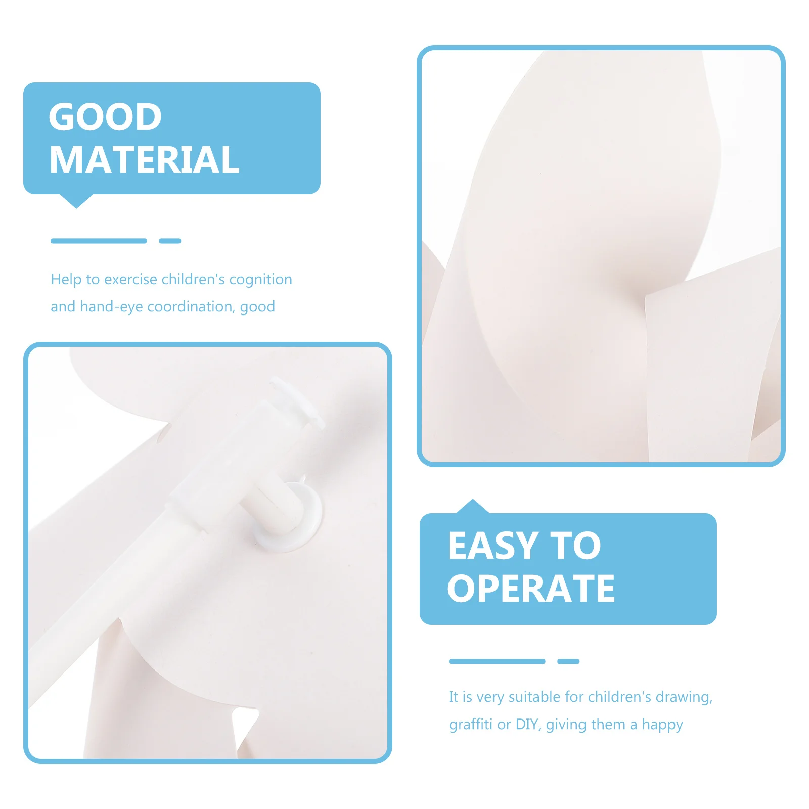 10Pcs DIY Kindergarten Painting Paper Windmills Blank Graffiti Educational Craft for Kids Drawing Pinwheels Paper Windmill