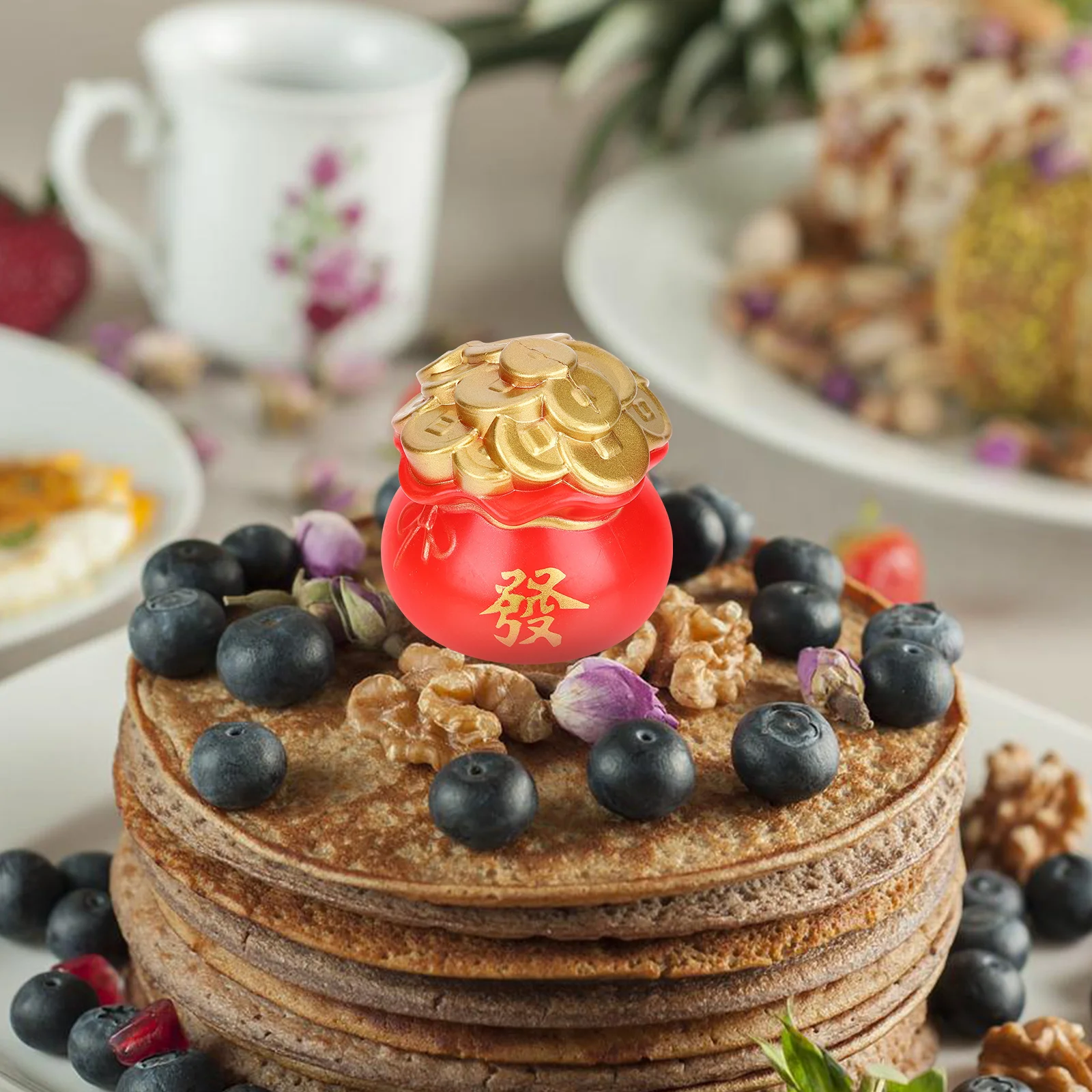 

18Pcs Classy Golden Bowl Chinese Gifts Festive Decor Home Living Room Bedroom Chinese Gifts Bowl Money Basin