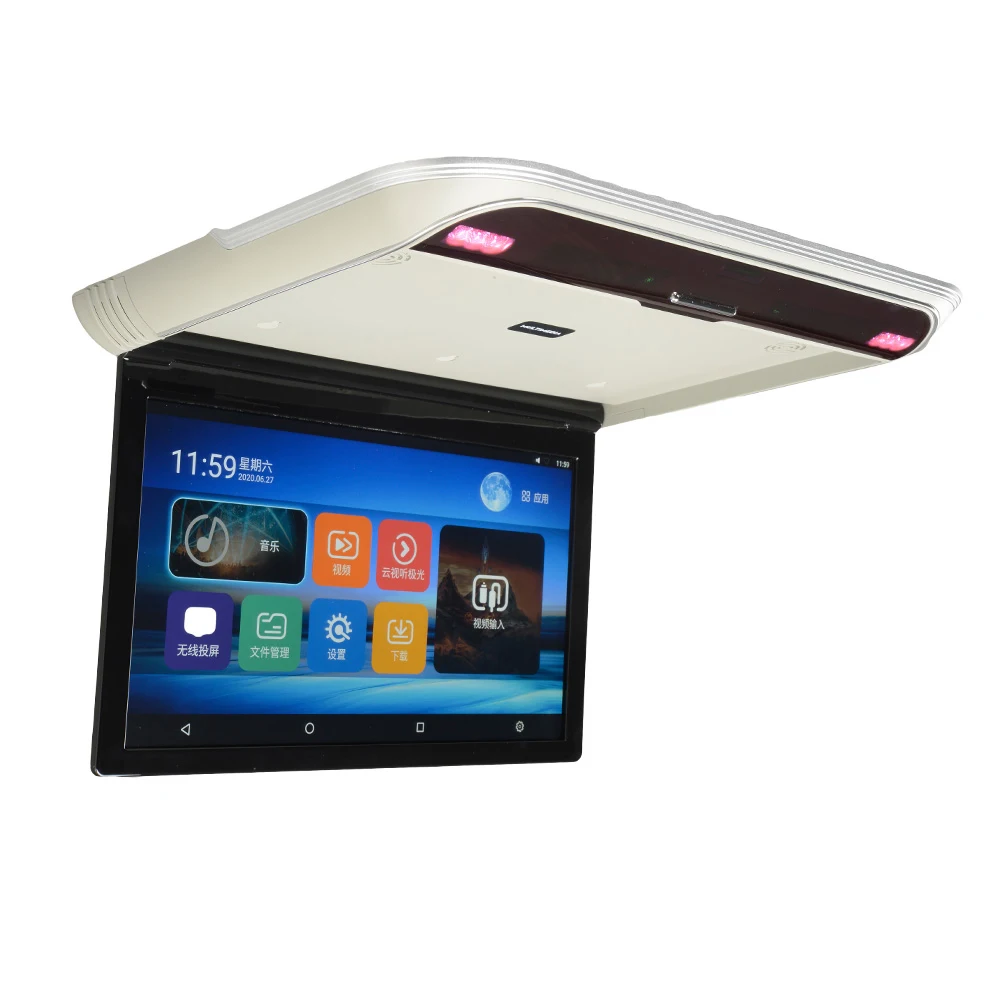 

Wholesale Price 19.5 Inch Ceiling Mount Player Automotive Multimedia Flid Down Smart TV Roof for Cars 1920*1080P Video
