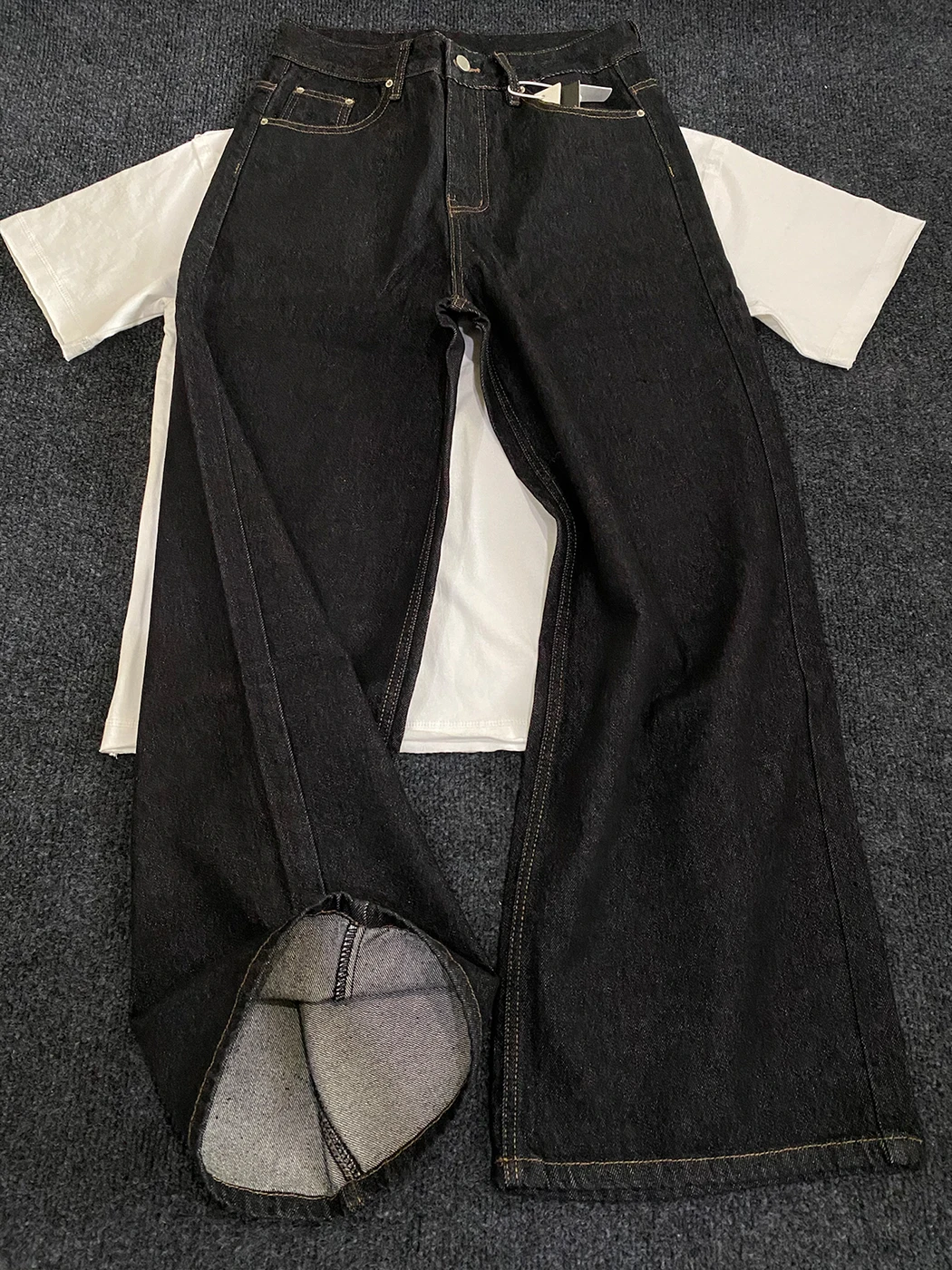 

Мужские джинсы Bla Wide Leg Original Denim, свободные, тонкие, летние, прямые, в стиле американского хай-стрит, повседневные, с высокой талией