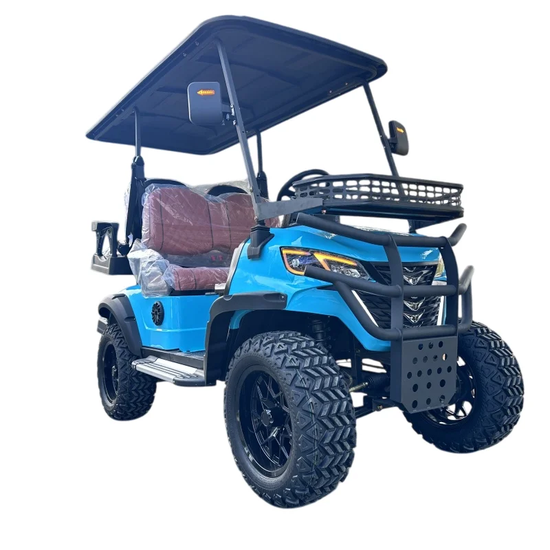 

Solar-Powered 60V 5KW Golf Buggy Long Battery Life Street Legal Golf Carts 4 Person Electric Golf Hunting Cart