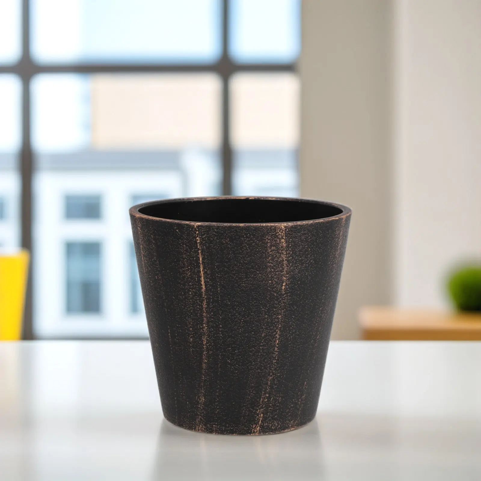 3Pcs Small Vintage Plastic Planter Set Rustic Matte Look for Succulents Cacti Bonsai Indoor Desktop Decor Space Saving