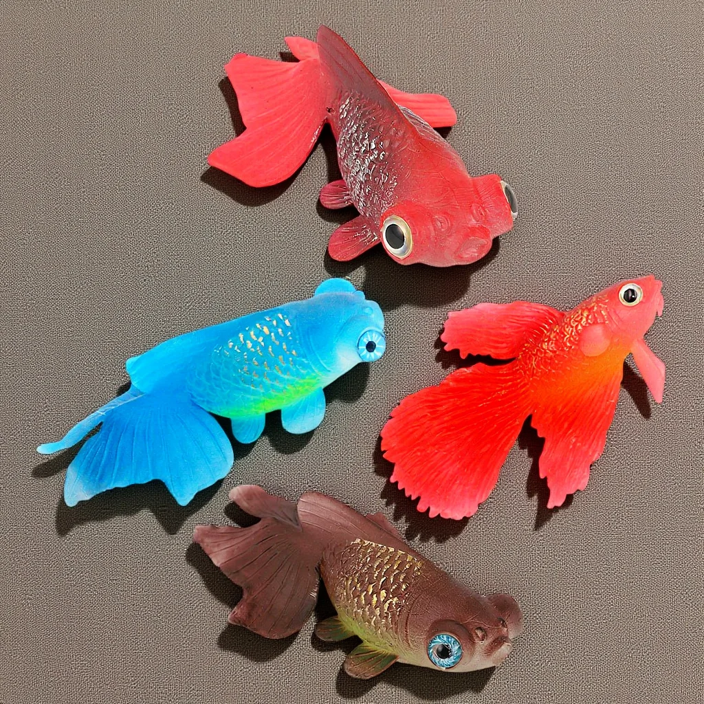 

4 pcs Simulation Aquarium Decor Luminous Goldfish Artificial Fish Ornament For Fish Tank Decoration Lightweight Waterproof