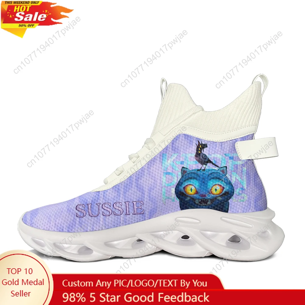 

KPop Demon Hunters Sussie High Top Flats Sneakers Men Women Hiking Sneakers Travel Mountaineering Lightweight Shoe Running Shoes