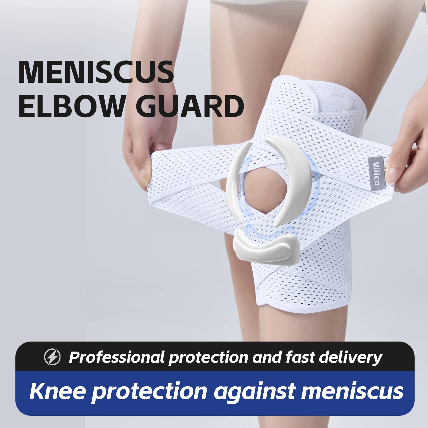 Sports Equipment Knee Support - 1PC サイクリングスポーツ膝パッド、男性と女性の圧縮弾性膝パッド、関節サポート、フィットネス保護具