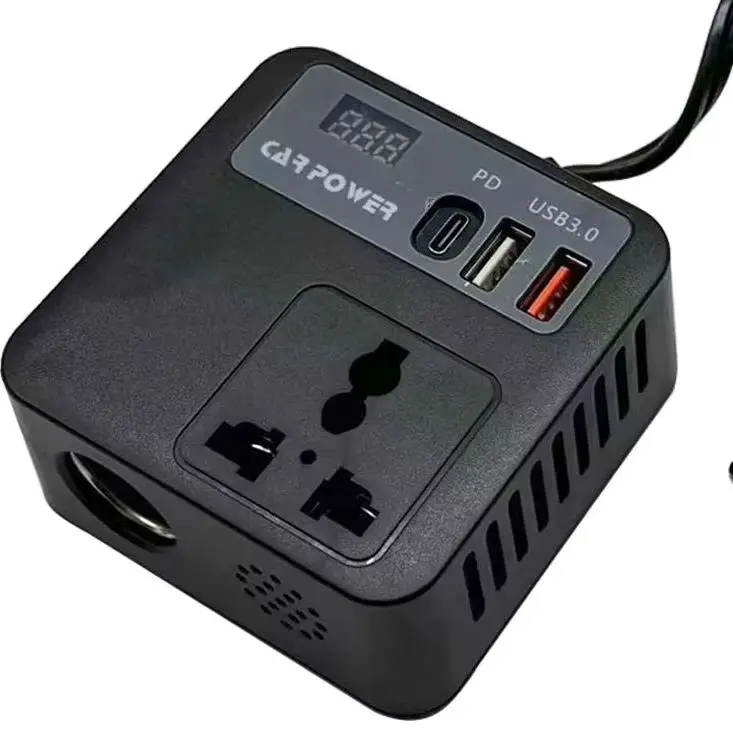 

Portable Car Power Inverter 12V 24V To 110V 220V For Truck SUV RV With USB Charging Port Voltage Converter Silent Operation