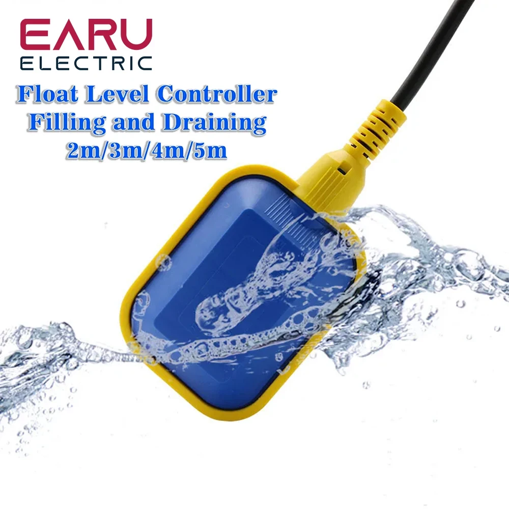 Controlador de Flutuador Líquido Fluido Líquido Controlador de Nível de Água Tanque de Bomba Sensor Contator Controlador 2m 3m 4m 5m
