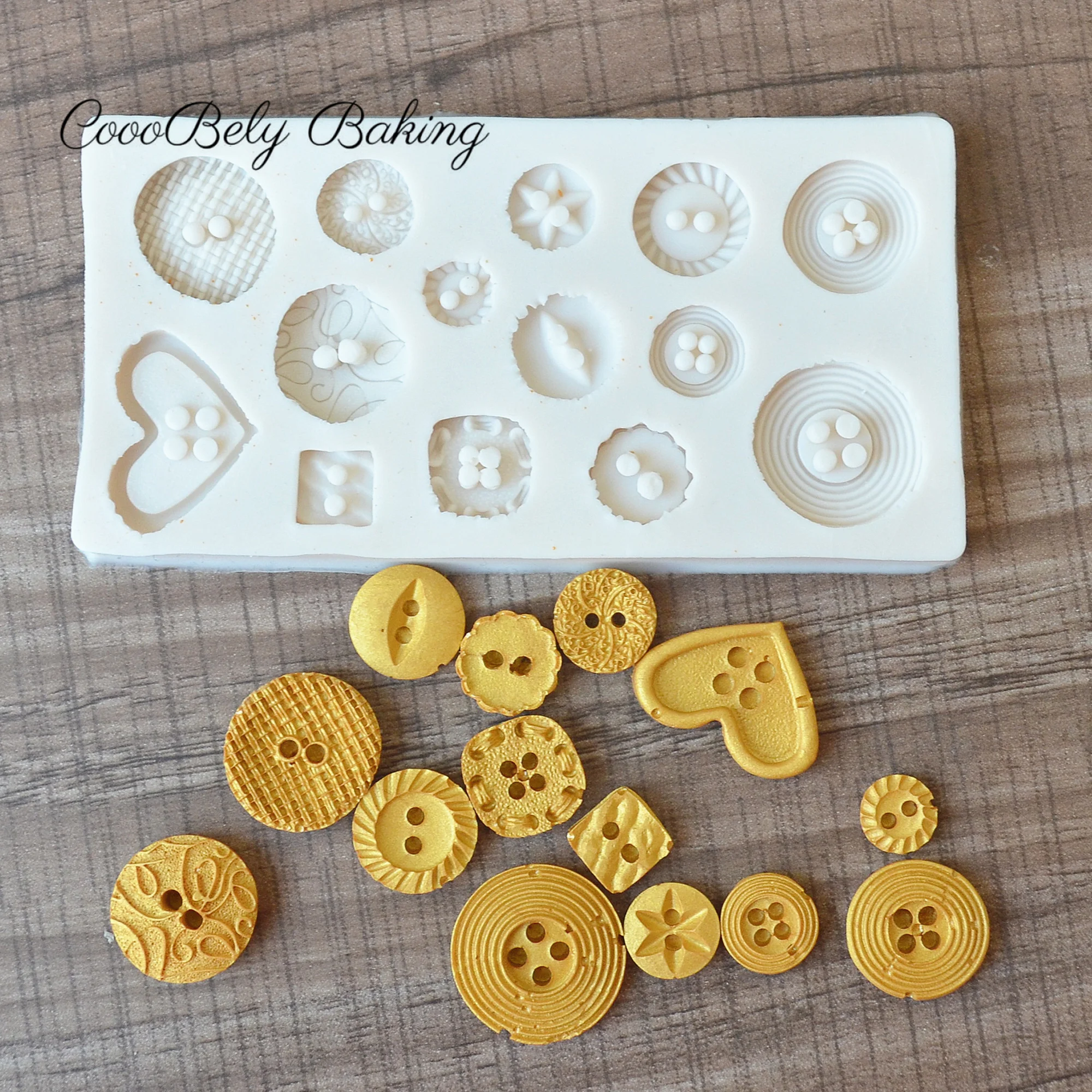 Buttons Kitchen Baking Accessories Silicone Mold Cupcake Fondant Molds Candy Chocolate Gumpaste Mould Cake Decorating Tools