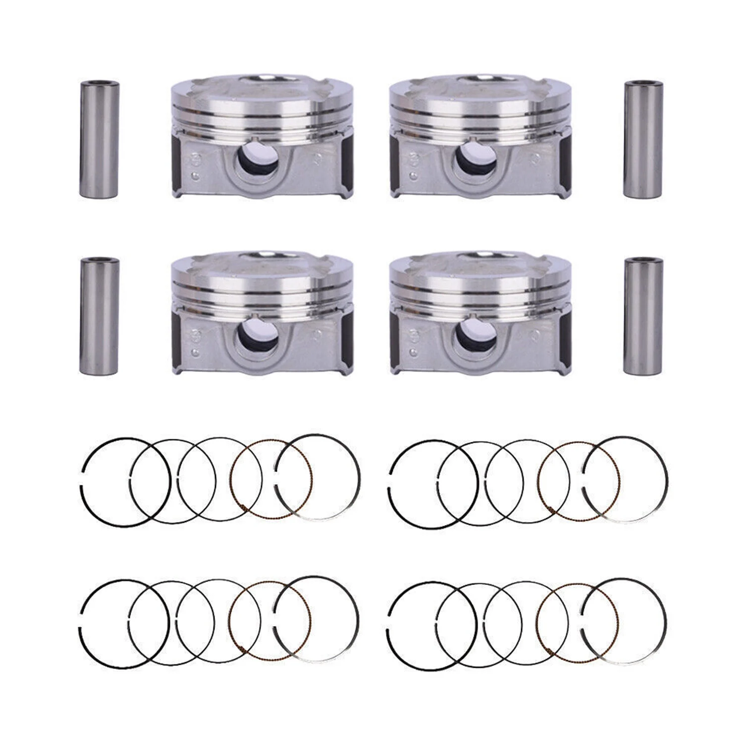 4Pcs Piston kit + 4Pcs Connecting Rod + 1Pc Crankshaft for Hyundai Kia Accent Rio 1.6L DOHC 12-16 G4FD 23041-2B600 23041-2B610