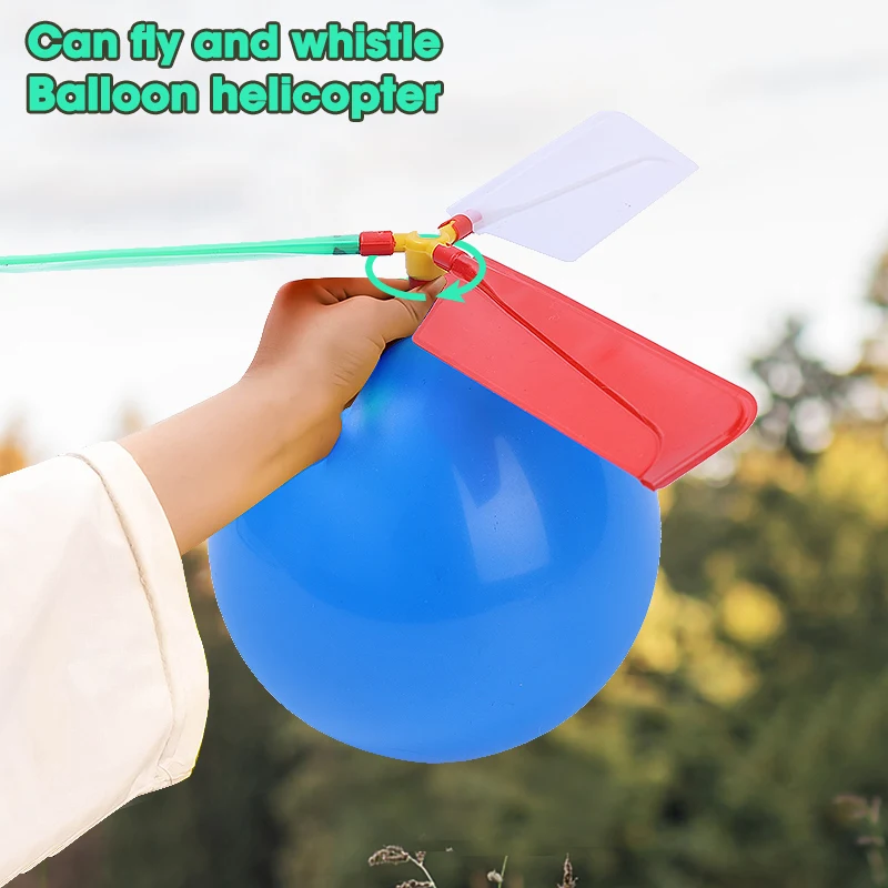 10 Stuks Kleur Willekeurige Helikopter Ballon Draagbare Outdoor Spelen Vliegende Ballon Speelgoed Kinderen Cadeau Decoraties Feestartikelen Globos