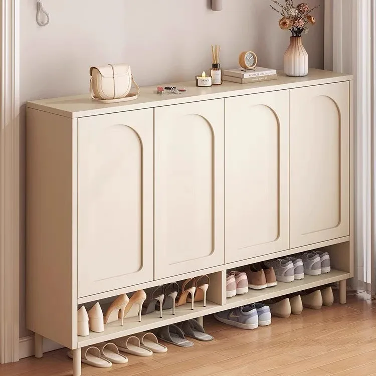 

Cream, shoe cabinet, household, door, corridor, foyer, entrance cabinet, integrated