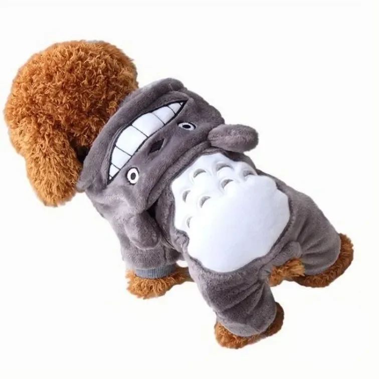 

Soft Warm Dog Apparel Coat Pet Costume Fleece Clothing For Dogs Puppy Cartoon Winter Hooded Jacket Autumn Clothes XS-XXL