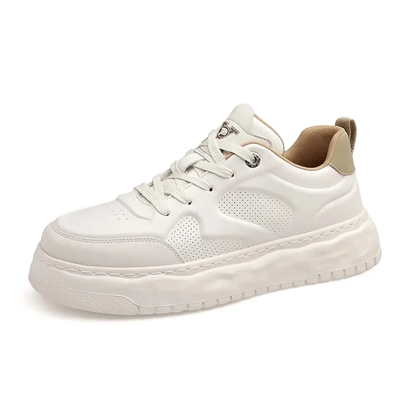 

Fashionable men's casual shoes White platform running shoes Breathable lightweight tennis shoes Platform shoes board shoes