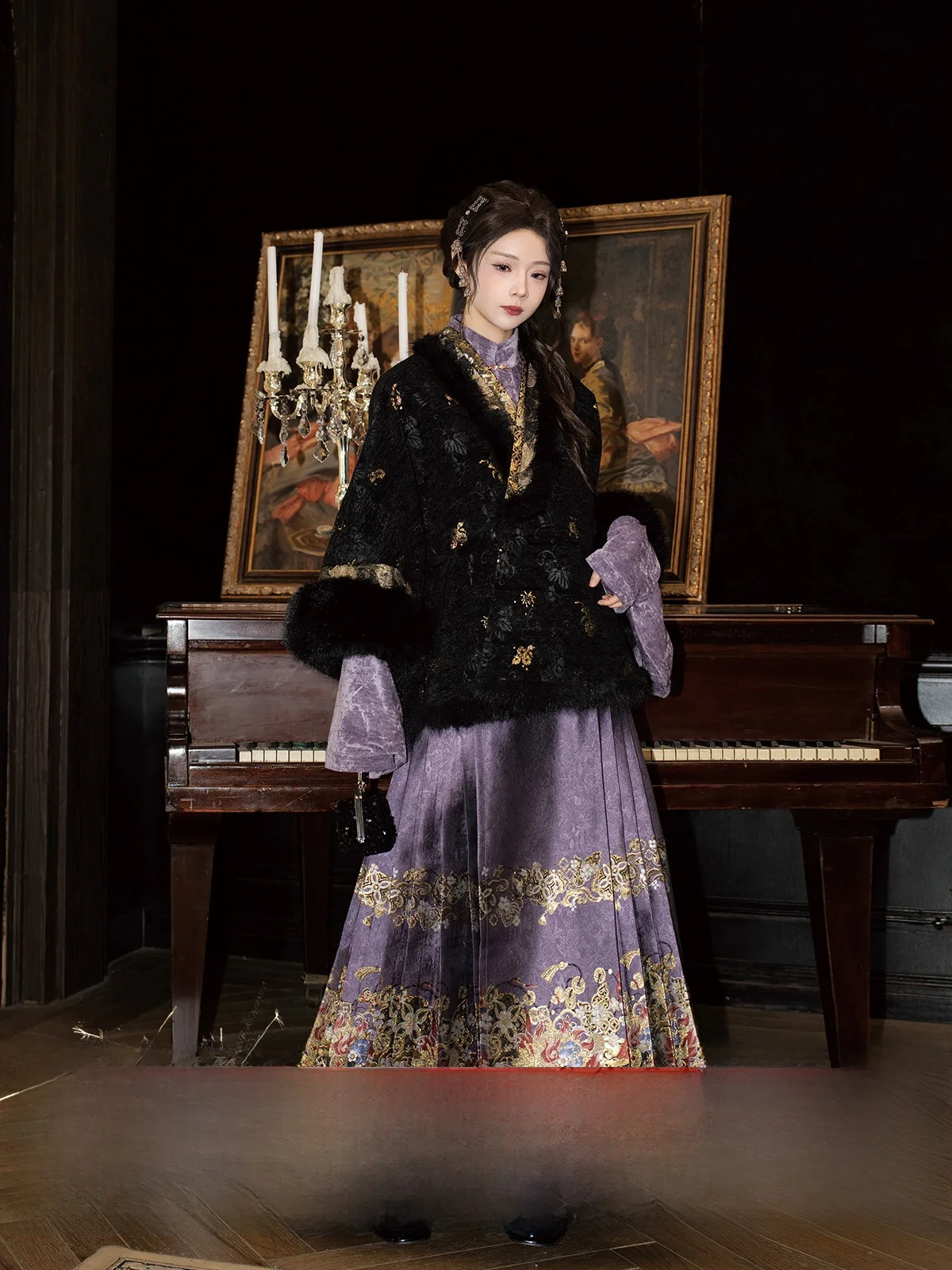 

Оригинальная верхняя одежда в стиле династии Мин, юбка-ханьфу, женская осенне-зимняя модная традиционная одежда