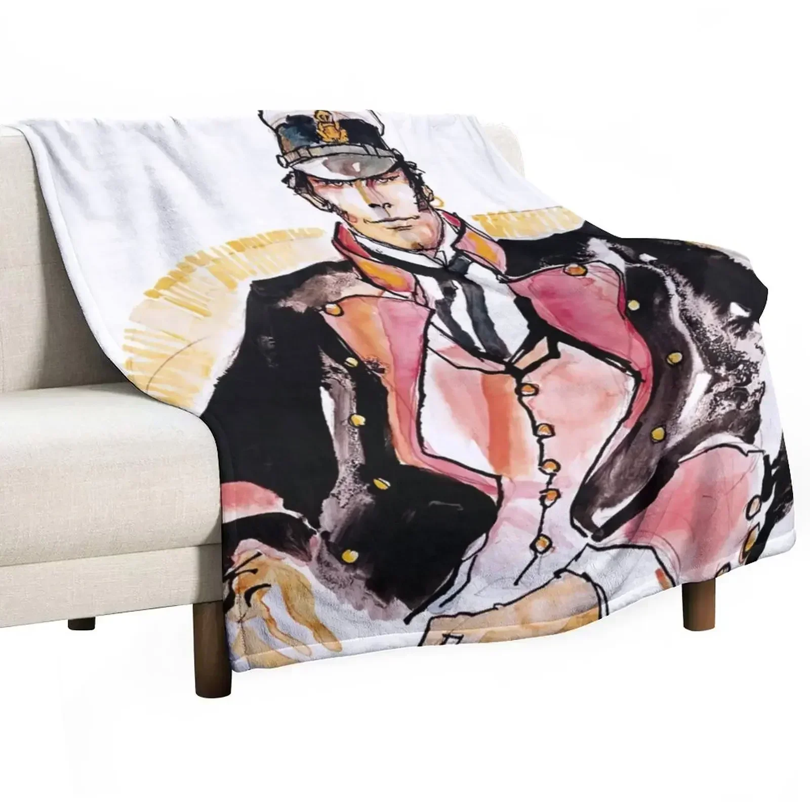 

Corto Maltese in the armchair Throw Blanket No Pilling Soft Warm Blanket for Bed