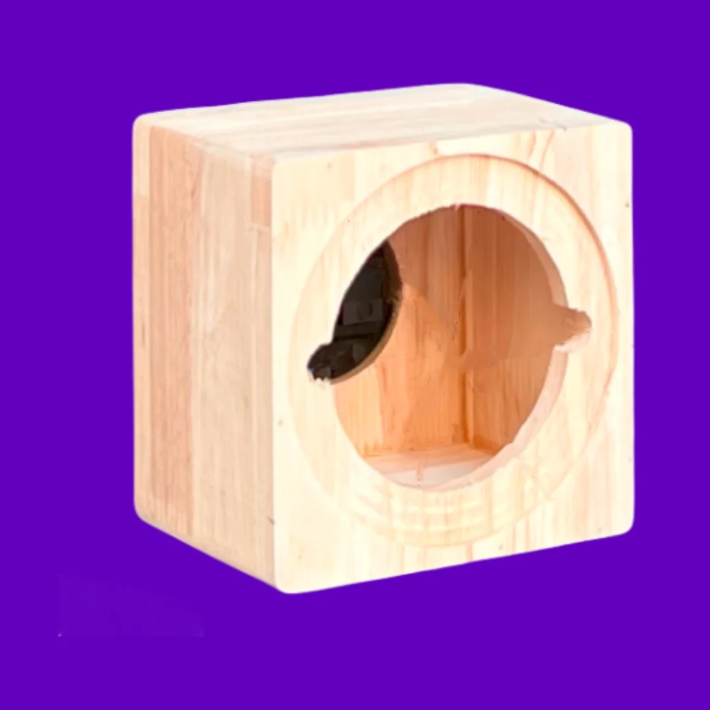 4-inch Empty Tweeter Enclosure, 2Piece Speaker Box, Mini Desktop Computer Speaker Box, DIY Tweeter Speaker Wooden Housing