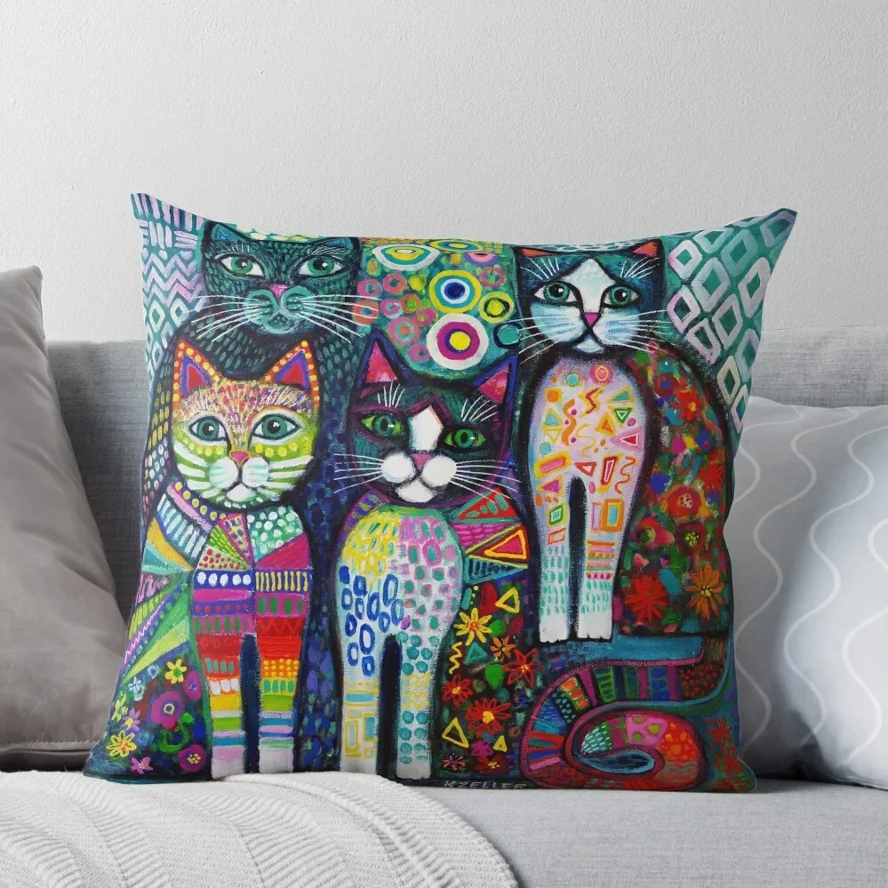 

Quirky Cats Throw Pillow Ornamental Pillow christmas decorations for home 2024 Sofa Cushions Cover