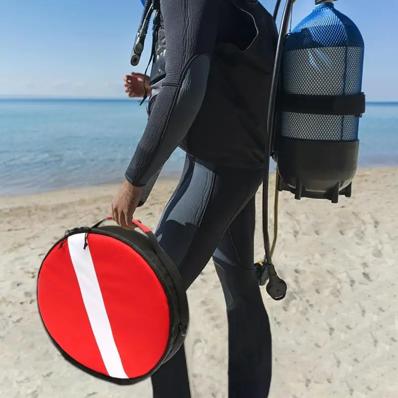 Snorkel Duiktas Nylon Duikregelaar Schuim Beschermhoes Accessoires Draag rugzak Ritsontwerp met schouderriem Voor