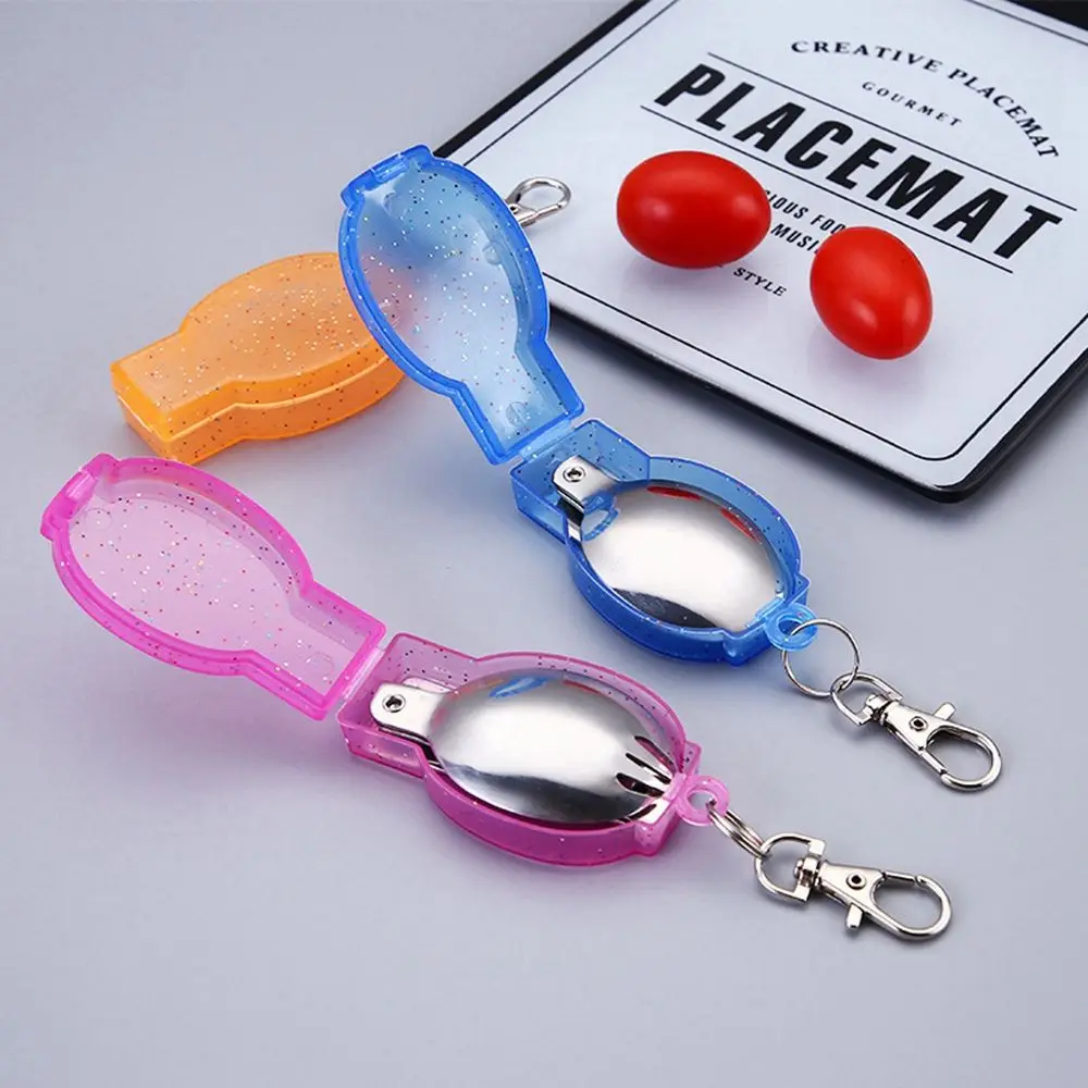 Кухонная утварь, аксессуары для маленького пикника, карманная ложка, вилка, дорожный инструмент для кемпинга, складная посуда, складные вилки