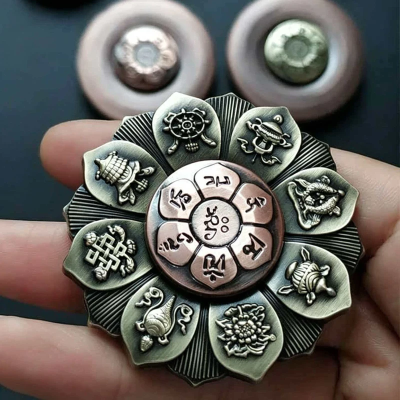 Novelty Zen Buddha Fidget Spinner Metal EDC Stress Relief Gadgets ADHD Anxiety Quiet Toys Adults Teens Kids Unique Gifts