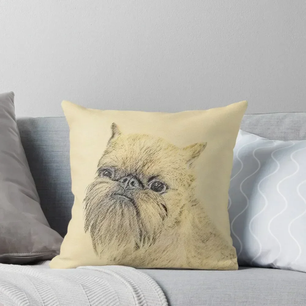 

Brussels Griffon Rough Throw Pillow Pillowcase Cushion Elastic Cover For Sofa Plaid Sofa pillow