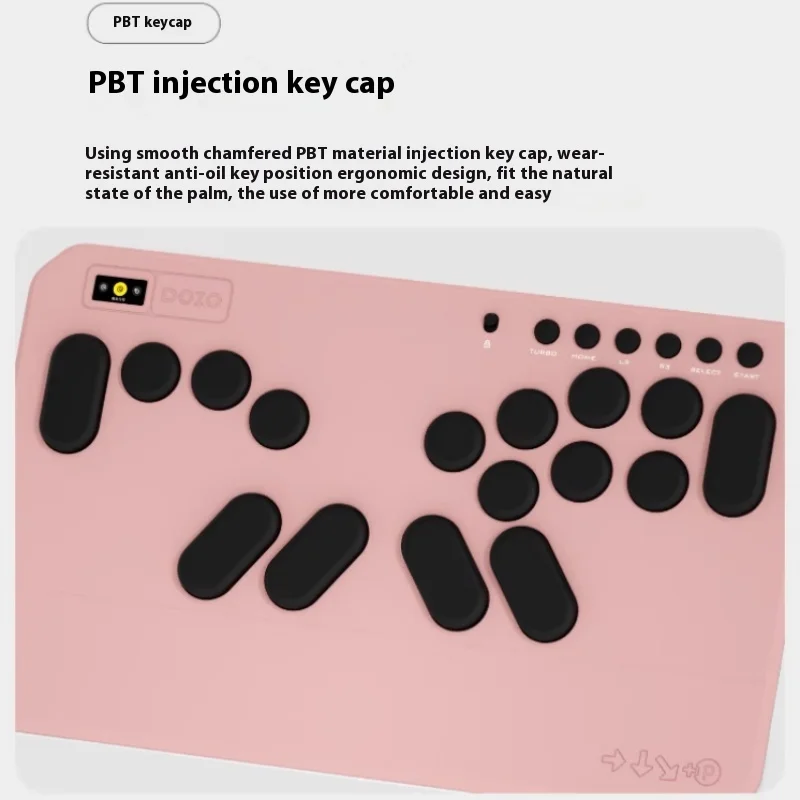 DOIO HITBOX KBGM-H07C-HE Magnetic Switch Keyboard Adjustable Trigger Aluminum Alloy Ergonomics Wireless Gaming Keyboard Custom