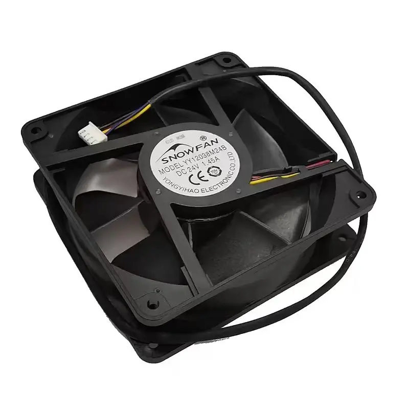 For SNOWFAN YY12038M24B DC 24V 1.45A 12038 120x120x38mm 4Pin Dual Ball Bearing Server Inverter Chassis Enclosure Cooler Fan