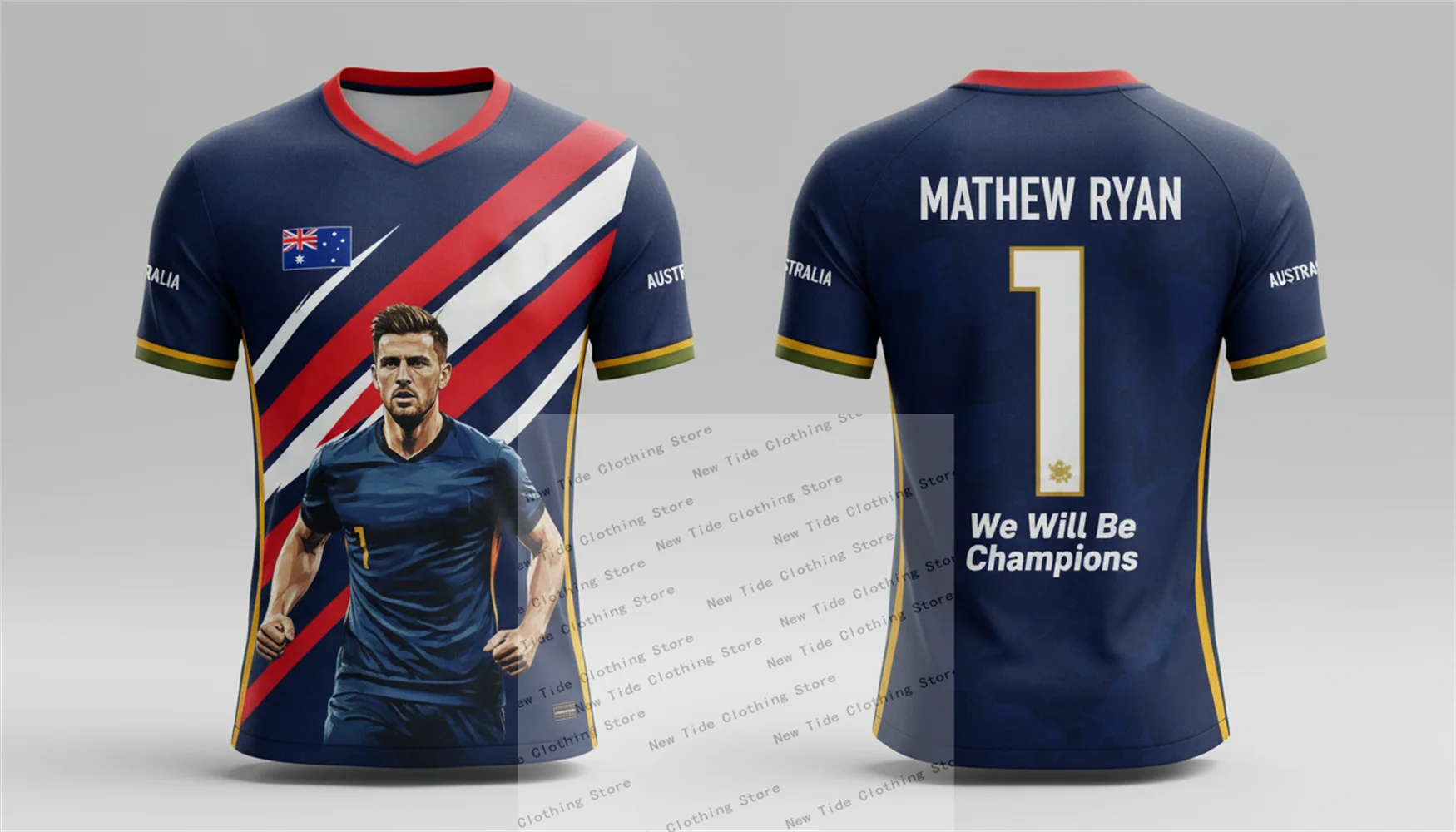 Australia 2026 Football Soccer Jersey And T-Shirt For Men Fans - Fan Style Gear Collection Show Your Support Now 1