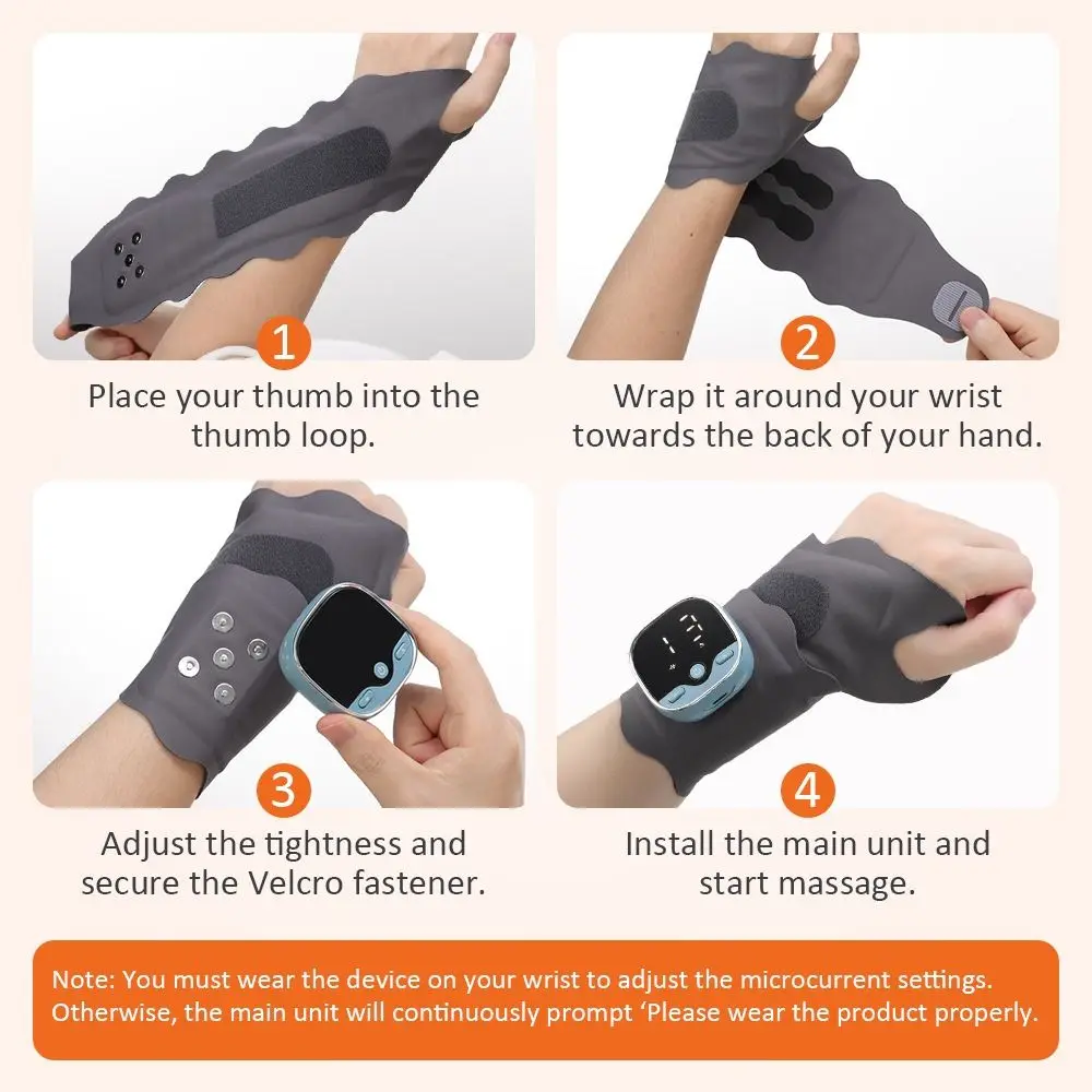 5 Massage Modes 3 in 1 Wrist Massager 9 Intensity Levels Portable Wrist Hand Massager Quick Fatigue Relief Long-Lasting