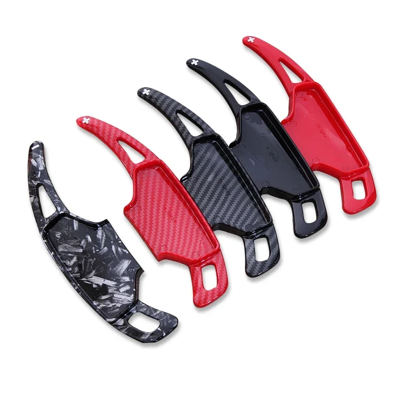 Car Steering Wheel Shift Paddle For Ford Mustang GT Dark Horse EcoBoost 2024-2026 ABS Carbon Fiber Pattern DSG Paddles Shifter 5