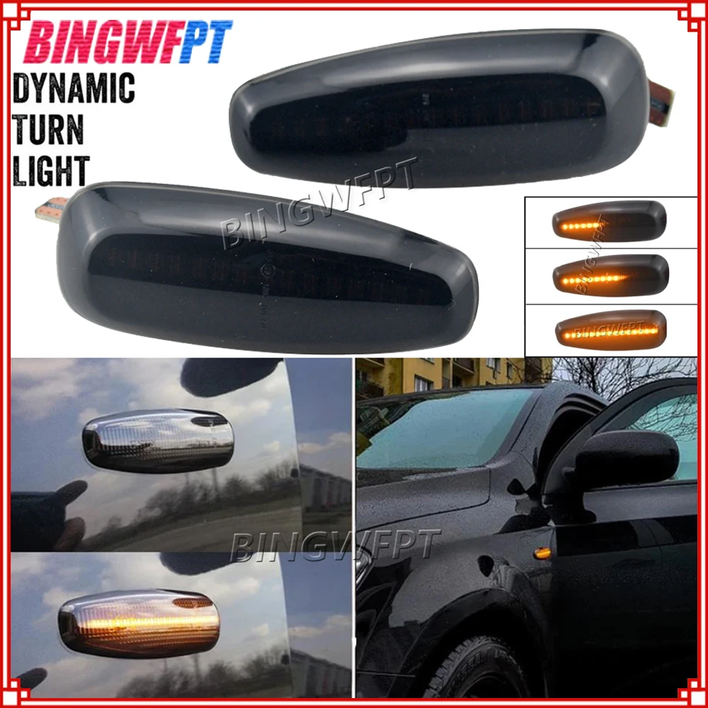 Car Dynamic Side Marker Lights Arrow Turn Signal Blinker Lamps For Hyundai I30 CW FD Elantra Touring Avante HD Azera Grandeur TG
