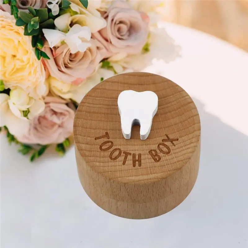 YSUN-Tooth Fairy Box 3D Carved Wooden Box Tooth Fairy Box Decorative Accessories For Boy Or Girl