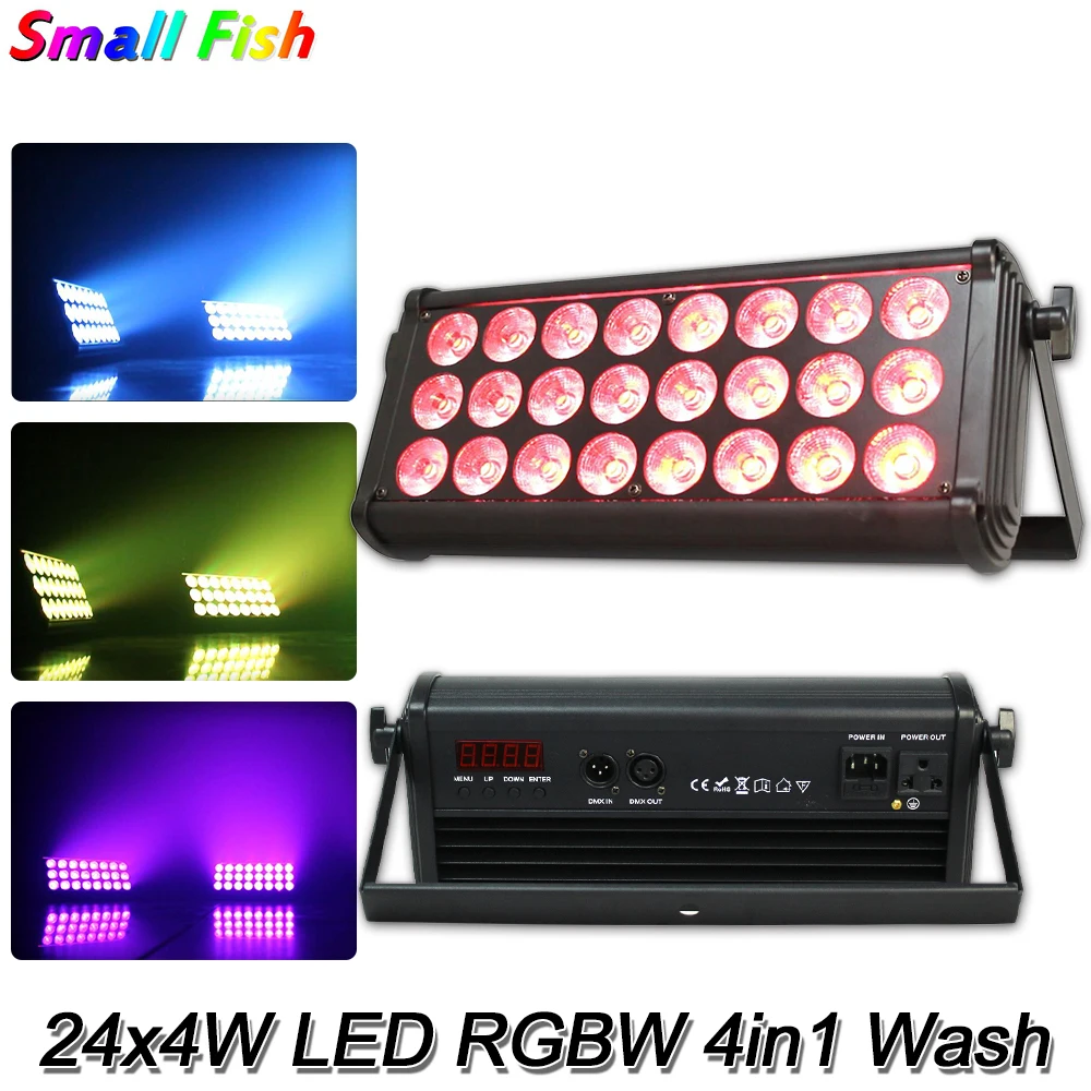 

80W LED RGBW 4IN1 Wall Wash Light 24X4W Strobe Light DMX512 Sound Control Led Bar Light DJ Disco Party Stage Effect Lighting