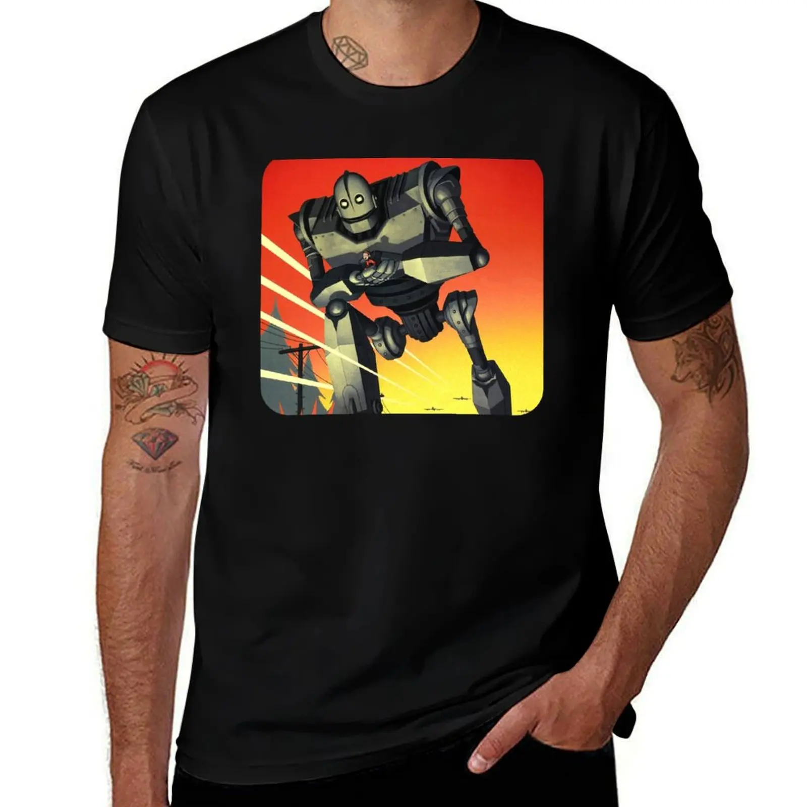 Iron Giant T-Shirt Work Basic Short Sleeve Top T-Shirt